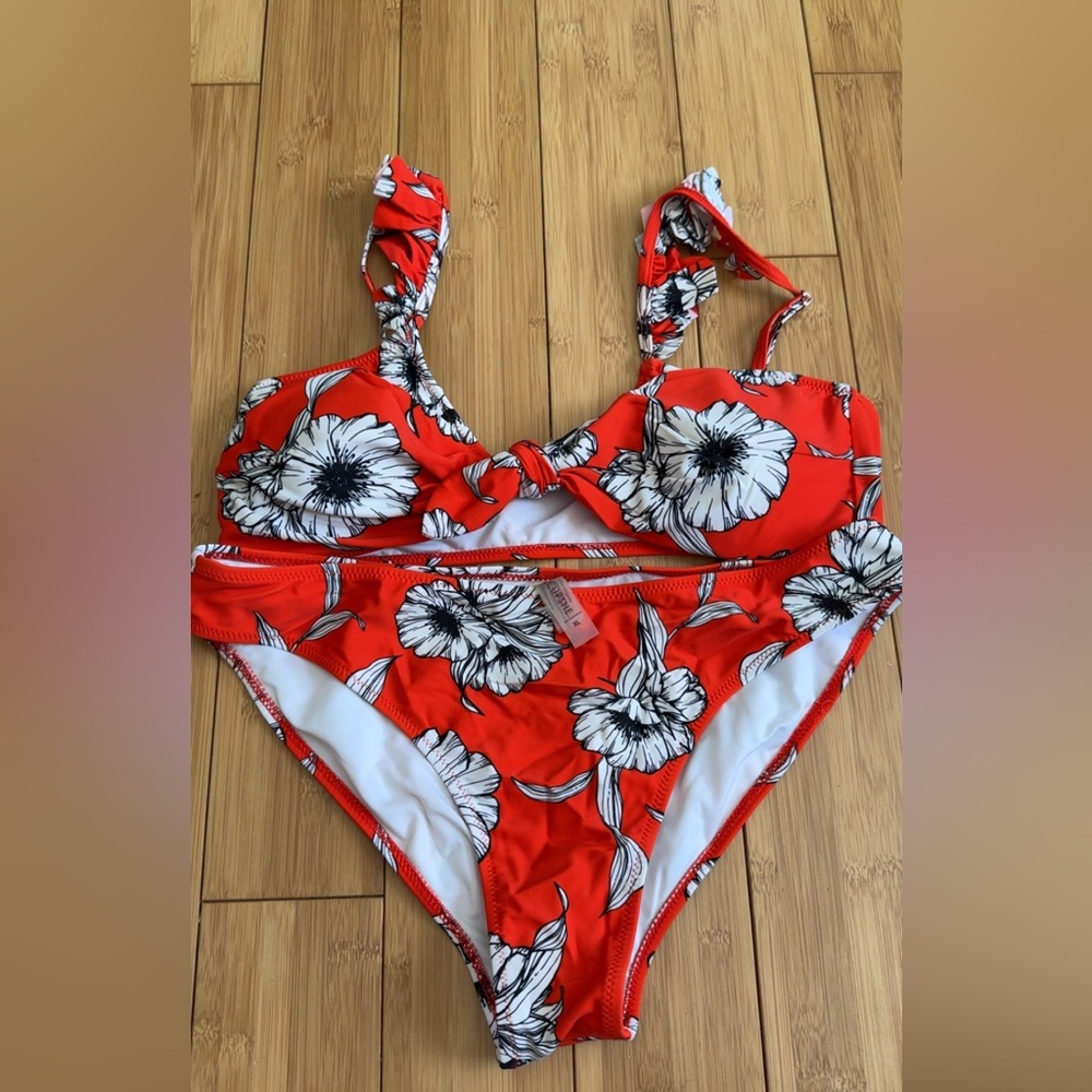 Floral Red Women’s Bikini